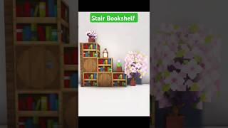 Stair bookshelf design shorts minecraft [upl. by Lamson]