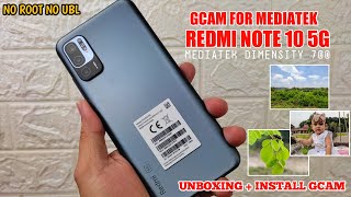 Gcam Mediatek  Unboxing Redmi Note 10 5G Langsung Install Gcam [upl. by Notnel]