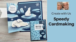 Create with Us5 Minute Cards Super Quick 6x6 Paper Cards [upl. by Eniarda]