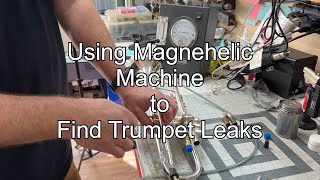 Using Magnehelic Machine to Find Trumpet Leaks band instrument repair [upl. by Soalokin]