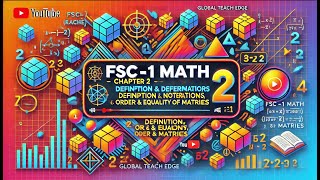 FSC  1 Math  Chapter 2 Matrices and Determinants  Definition Notations Order amp Equality [upl. by Nosnar552]