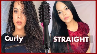 Testing Revlon One Step Hair Dryer on Curly Hair Natural Hair Honest Review [upl. by Lunsford537]