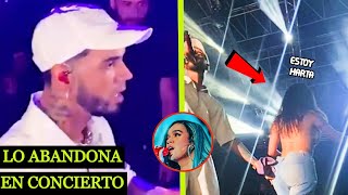 YAILIN SE ENOJA CON ANUEL Y LO DEJA CANTANDO SOLO EN ESCENARIO quotPOR CULPA DE KAROLGquot ES HUMILLADA [upl. by Ghassan]