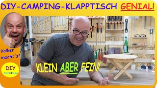 👌DIY  Camping Tisch als Klapptisch für 15 Euro selber bauen  Klein aber fein 😉 [upl. by Venita]