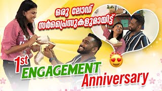 ഒരു ലോഡ് സർപ്രൈസുകളുമായി ഞങ്ങടെ 1st Engagement Anniversary ❤️💍 കല്യാണ ഡേറ്റും ഉറപ്പിച്ചു 🤩🥰 [upl. by Oalsecnew]