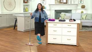 EZClean 4Piece Footsies With 1 Mop Cleaning Set on QVC [upl. by Idnir400]