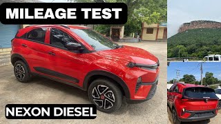 Tata Nexon Diesel Mileage Test  Hill Drive  City and Sports mode [upl. by Nosliw978]