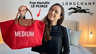 Longchamp Le Pliage Medium Top Handle Tote Review  LOriginal  WFIMB  Wear and Tear  Best Bag [upl. by Itsrejk]