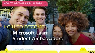 How to Become Microsoft Student Ambassador in 2024  Full Update Procedure  MLSA Step by Step [upl. by Yrogerg820]