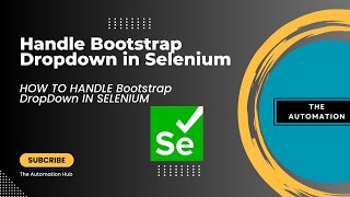 How to Handle Bootstrap DropDown in Selenium [upl. by Diskin101]