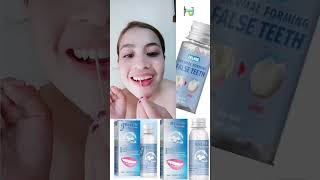 How to use moldable false teeth  temporary tooth DiY trendingproducts faketeeth faketooth [upl. by Nauqes]