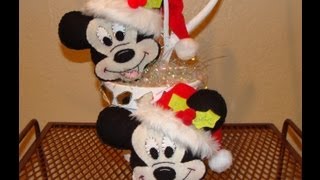 DIY Mickey Navideño en Fieltro  Felt mickey  BBarte1 [upl. by Nenney]