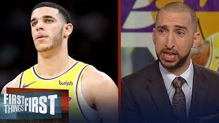 Nick Wright on Lonzo Ball Hes been the worst Laker by far  NBA  FIRST THINGS FIRST [upl. by Odlanyar]