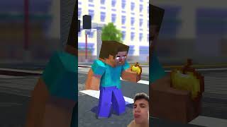 Mutant Zombie Attack Vs Steve  Minecraft Animation shorts reaction [upl. by Anh]