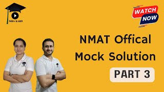 NMAT 2024 Official Mock Test Complete Solution  Part 3  Data Interpretation  MBA Karo [upl. by Pontone]