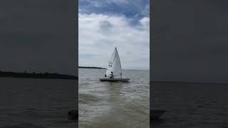 Clean Laser Tack in light air lasersailing sailing regatta [upl. by Nasar]