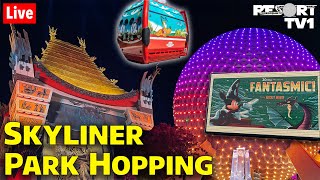 🔴Live Disney Skyliner Park Hopping  Epcot to Hollywood Studios  12724  Walt Disney World [upl. by Rehpotsyrhc]