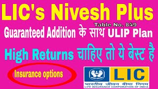 Lic Nivesh Plus Ulip Plan । Lic New Ulip Plan Nivesh Plus 849 ।Nivesh plus [upl. by Elleynod]