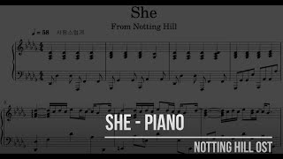 She Piano  from Notting Hill OST Advanced Arrangement with Free Sheet Music [upl. by Celisse]