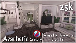 25K BLOXBURG AESTHETIC FAMILY HOUSE BUILD 2STORYNO GAMEPASS [upl. by Oconnor]