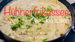 Hühnerfrikassee klassische Art wie bei Mutti DIY Kochen in der Büro Küche Fewo Christina Oelgardt [upl. by Eedeed]