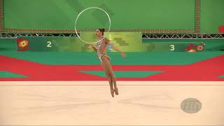 DRAGAN Annaliese ROU  2022 Rhythmic Worlds Sofia BUL  Qualifications Hoop [upl. by Thecla]