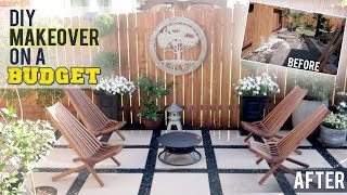 DIY BACKYARD PATIO MAKEOVER ON A BUGET  SMALL SIDE PAVER FROM START TO FINISH  DIY PATIO PAVERS [upl. by Johan73]