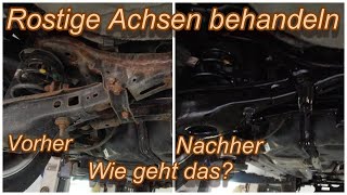 Unterbodenschutz mit Rostumwandler selber machen  Toyota Avensis [upl. by Chee]