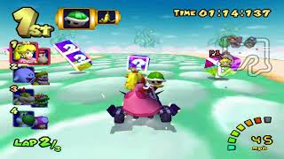 GBA Sky Garden  Mario Kart Double Dash Gamecube Custom Course 150cc Peach amp Diddy Kong [upl. by Etra696]