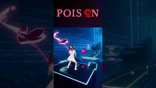 HAZBIN HOTEL  POISON LYRICS BEAT SABER VR TikTok Songs Mixed Reality Quest 3 [upl. by Hgielhsa902]