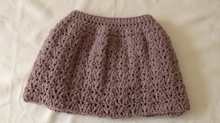 VERY EASY pretty crochet skirt tutorial  all sizes baby to adult [upl. by Goldner462]