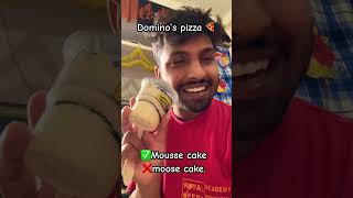 ✅Mousse cake vs ❌moose cake india dominos pizza comedy minivlog [upl. by Dnomyaw]