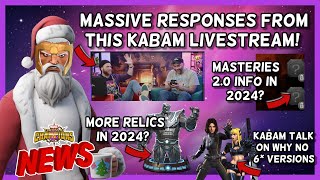 Massive Info Drop Kabam Livestream Masteries 20 BRB 2024 Act8 Ending on Cliffhanger amp MoreMCN [upl. by Gulgee]