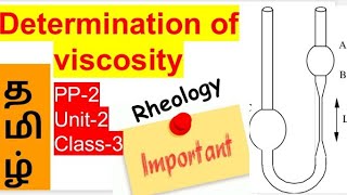 Determination of viscosity  Rhelogy Tamil [upl. by Creigh524]