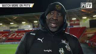 Post Match  Darren Moore reacts to Vertu Trophy victory at Doncaster [upl. by Ettelegna]