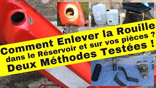 Tuto Mobylette  Enlever la rouille du réservoir Quelle Méthode  Acide phosphorique ou Vinaigre [upl. by Miran722]