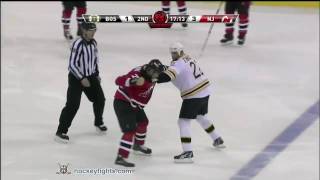 Shawn Thornton vs PierreLuc LetourneauLeblond Mar 15 2010 [upl. by Robinett]