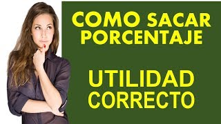 como poner la utilidad correcta a mi producto y sacar porcentaje [upl. by Aala]