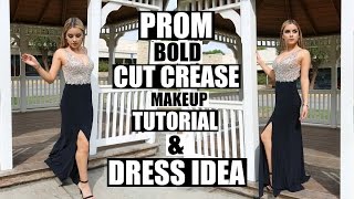 Prom Bold Cut Crease Makeup Tutorial amp Dress Idea  Aidette Cancino [upl. by Nehtanoj]