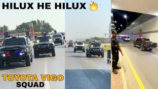 Black Vigo Squad 🔥  Hilux Lovers 😍  Vigo Dala 🖤  Pakistan Cars World [upl. by Collum]