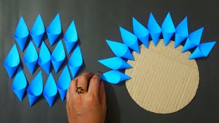 Wall Hanging Craft Ideas With Paper For School Easy  Paper Crafts Easy Flower Wall Hanging [upl. by Eckel]