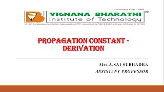 Propagation Constant  Derivation [upl. by Wexler507]