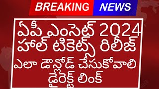 AP Eamcet 2024 Hall Tickets Released How to Download Hall Ticket [upl. by Yeldarb]