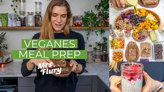 Meal Prep  8 Rezepte vorkochen für gesunde Gerichte vegan und glutenfrei Mrs Flury [upl. by Layney]