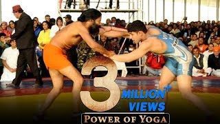 Swami Ramdev Shows his Power of Yoga in the Wrestling  Must Watch [upl. by Galen]