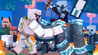 Villager vs Pillager Life FULL ANIMATION  Minecraft Animation [upl. by Glennon]