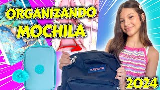 Organizando Mochila Escolar 2024  Dudinha Show [upl. by Adon]