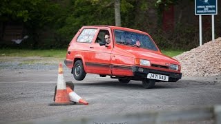 What happens when a Reliant Robin 3 wheeler does an Auto Test [upl. by Jaret]