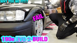 190e EVO 2 duraflex front fender install FAIL  Mercedes benz monday on tuesday [upl. by Valentine821]