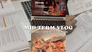 Mid terms vlog 🥱  hectic exams  Cbse commerce 12th grader [upl. by Dippold]